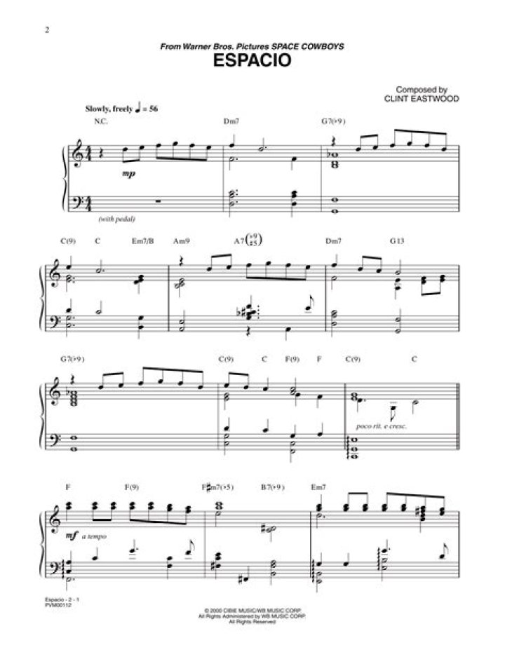 Exploring The Melodic World Of Clint Eastwood Piano Sheet Music